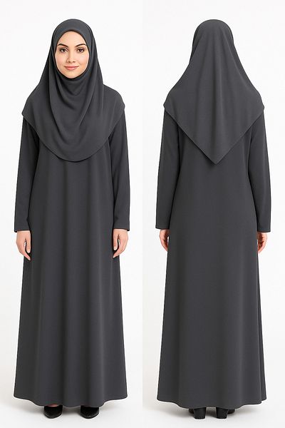 ZEHRANAZ NAMAZ ELBİSESİ Prayer Dress (Dark Gray)