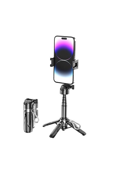 comse P15 Mini Selfie Çubuğu Tripod Bluetooth Uzaktan Kumandalı 360' Dönebile...