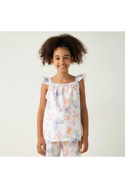 Juniors All-Over Butterfly Print T-Shirt And Pyjama Set