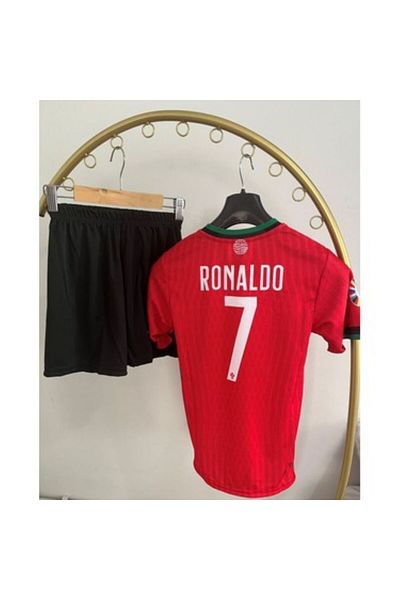 primexa Red National Team Ronaldo Kids Jersey Set of 4 Portugal