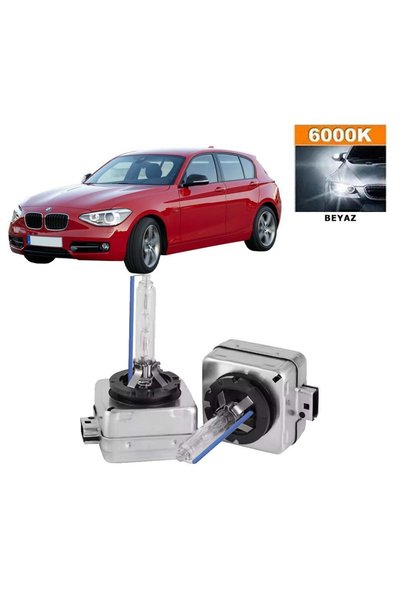 3 Tıkla BMW 1 Serisi F20 2012-2017 Xenon D1S / D1R 6000K Beyaz HID Xenon Ampul 2 Adet