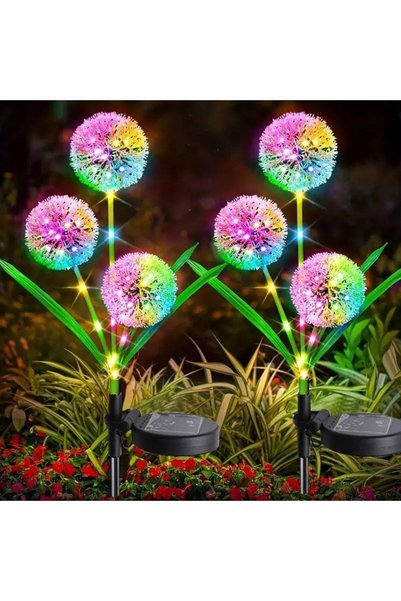 Zigver Güneş Enerjili Karahindiba LED Bahçe Işık, Şenlikli Dış Aydınlatma Dek...