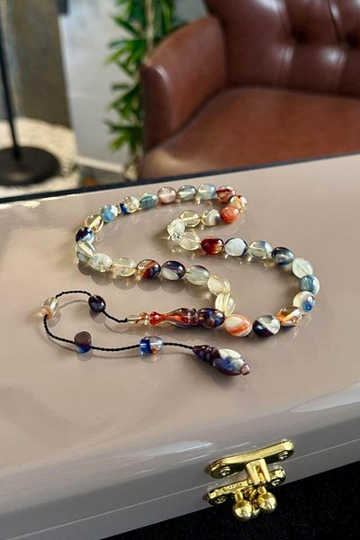 dergah tesbih تصميم منظمة من سلسلة Alexander Color Transition Fire-i Squeeze Amber Prayer Beads