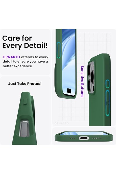 Delivus جراب سيليكون لهاتف iPhone 16 Pro، ناعم الملمس، مضاد للخدش، بطانة من الألياف الدقيقة، مقاوم للصدمات، جراب رفيع واقٍ