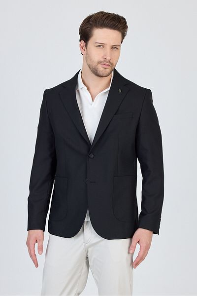 Frappoli Ανδρικό μαύρο μισό τσαντάκι Pasiros με τσέπη Lycra Polyester+Βαμβακερό αθλητικό μπουφάν
