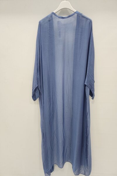 della moor Women's Blue Italian Silk Kaftan