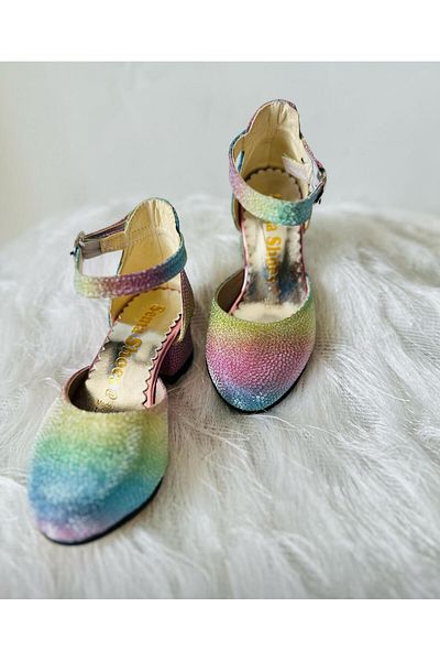 Gala Multicolored Girl's High Heels