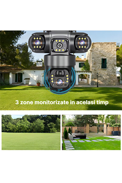 MaGeCa Camera De Supraveghere Cu Panou Solar , 4g, Cartela Sim, 6mp Full Hd