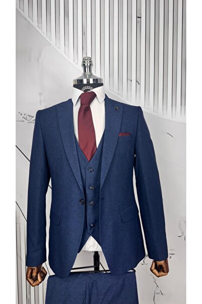 Dupont Slim Fit Yelekli Takım Elbise