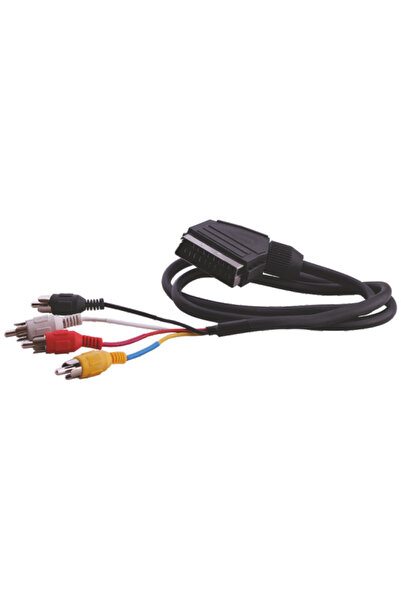 flores Cablu EuroScart la 4 x RCA, 1 m