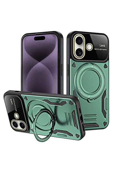 Rivor Apple iPhone 16 İle Uyumlu Kılıf Kamera Lens Korumalı Magsafe Destekli ...
