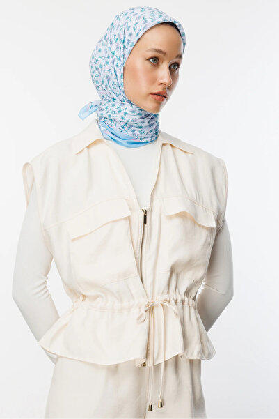 Mooncorn Baby Blue Minor Pattern Cotton Scarf