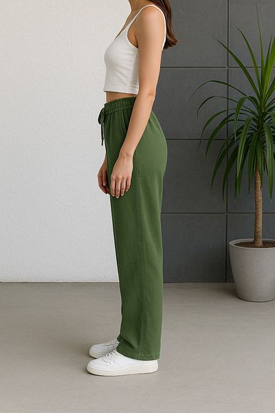 freemen Women's High Waist Gabardine-Linen Textured Pants – Breathable Fabric, 4 Seasons Comfort