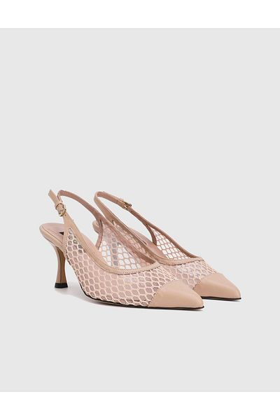 İLVİ Aitana Genuine Leather Mink Women's Heeled Sandals
