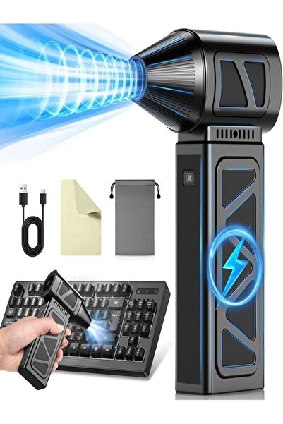 DEANB Ahv 180w 130.000 Rpm 4 Kademeli Çantalı Turbo Fan Şarjlı Mini Hava Komprasörü Üfleyici