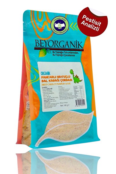 BEYORGANİK Organik Havuçlu Kabak Çorbası 160gr (PESTİSİT VE AFLATOKSİN ANALİZLİ)
