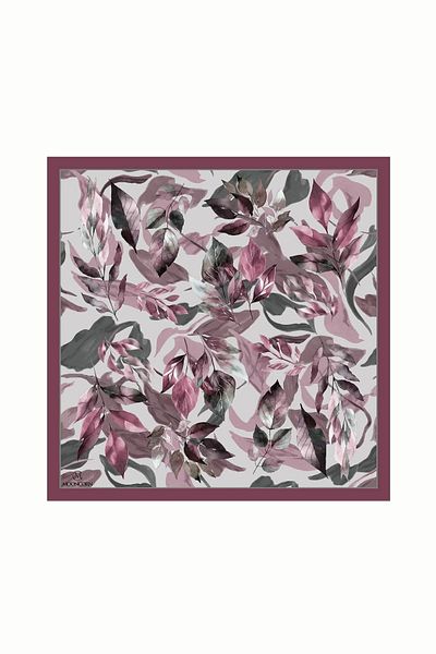 Mooncorn Βαμβακερό κασκόλ Dusty Rose Lorya Pattern