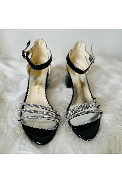 Gala önü açık taşlı topuklu çocuk ayk.