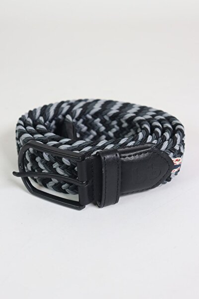 babbelt حزام محبوك مرن للجنسين أسود-أنثراسايت-رمادي