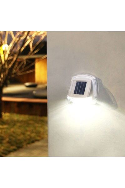 eyemazing Solar wall light 8 LED, eMazing, 8.5x9 cm, 2V, 600mAh, weatherproof ABS, cold white light