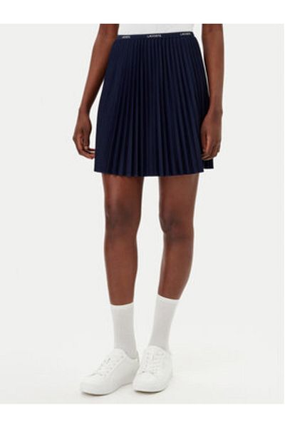 Lacoste Fustă plisată pentru femei JF1403 bleumarin