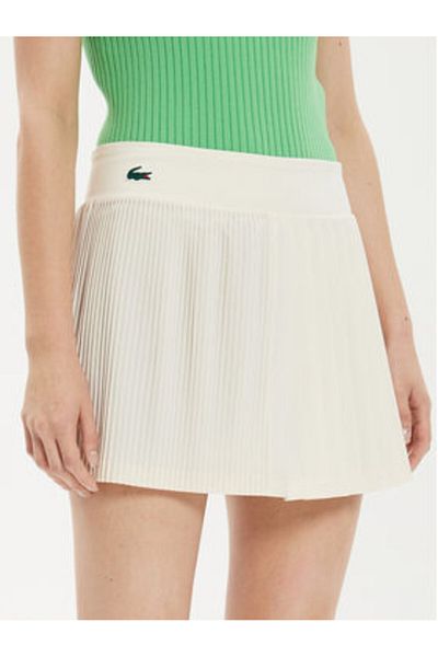 Lacoste Fustă plisată pentru femei JF7475 Ecru