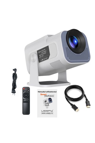 USSPY Videoproiector Smart Portabil, ® Hy320 Mini, 300ansi, Android, Wi-fi