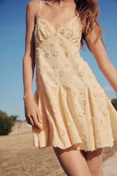 H&M Appliquéd Cotton Dress