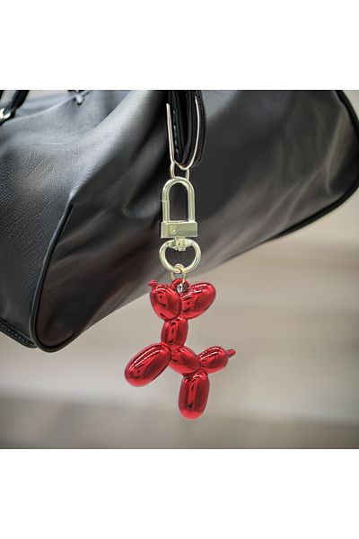 OEM Balloon Dog Keychain, Trendy Accessory For Keys Or Bag, 5 Cm, ​​Red