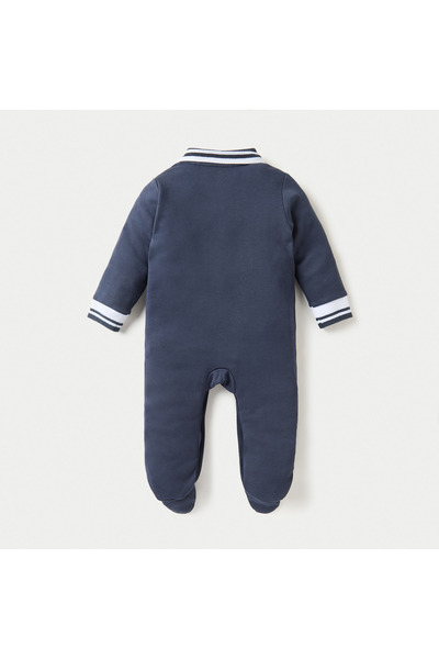giggles Solid Closed Feet Sleepsuit With Long Sleeves