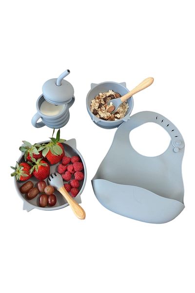 Malvys Baby and child feeding set, pale blue
