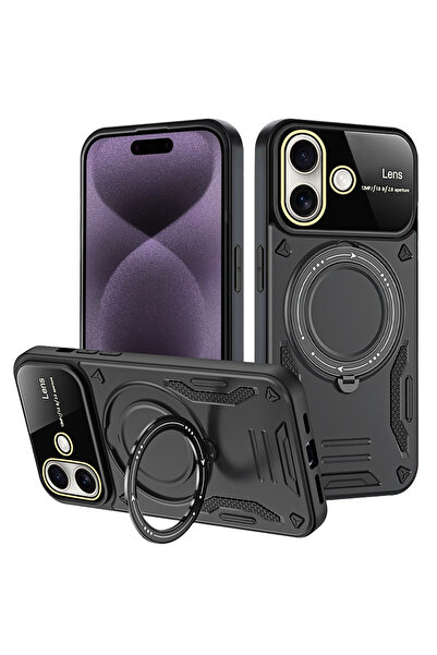 Rivor Apple iPhone 16 İle Uyumlu Kılıf Kamera Lens Korumalı Magsafe Destekli ...