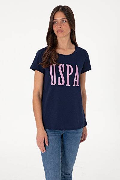 U.S. Polo Assn. Kadın Lacivert Bisiklet Yaka Tişört 50305842-VR033