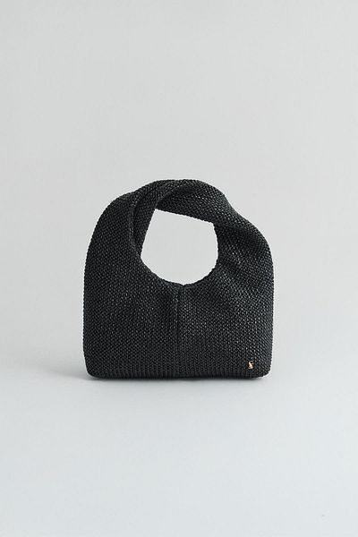 Suud Collection Black Roen Straw Bag