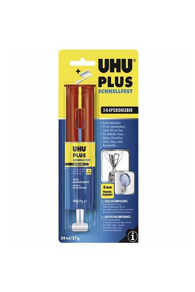 Uhu UHU bicomponent epoxy adhesive 5min transparent 27g