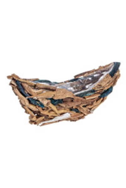 Bizzotto Decorative Wooden Flower Pot, Boat Model 53 Cm X 21 Cm X 23h