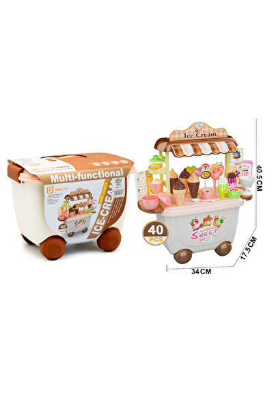 rexa عربة ألعاب الآيس كريم التعليمية، ملحقات الطعام، مجموعة ألعاب الآيس كريم ...