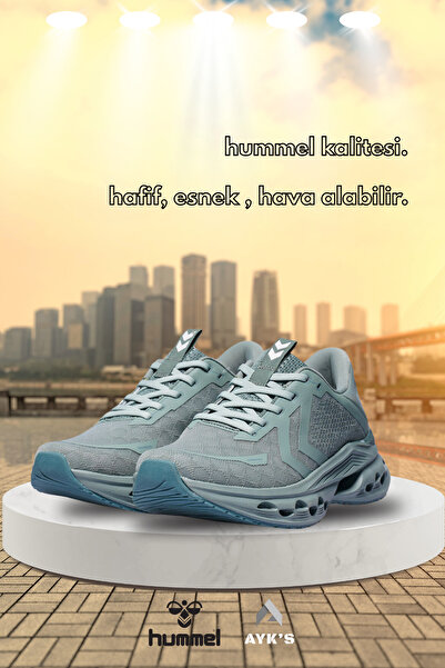 hummel Haki Unisex Fileli Esnek Spor Ayakkabı