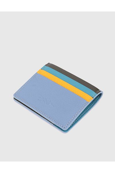 İLVİ Piura Genuine Leather Blue Unisex Card Holder