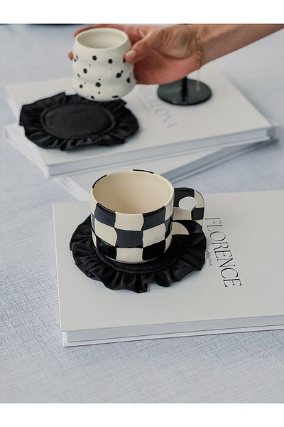 KaiHome Luna Round Ruffled Coaster