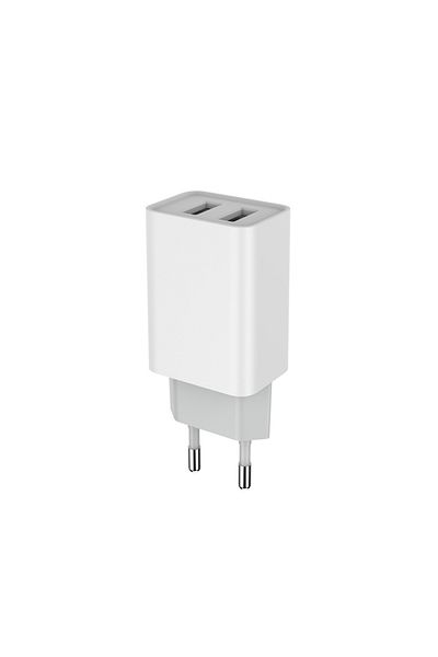 ColorWay Priză de încărcare cu 2 porturi, Compact, 2x USB, 10W, 2.1A, Încărcător de perete CHS015, Alb