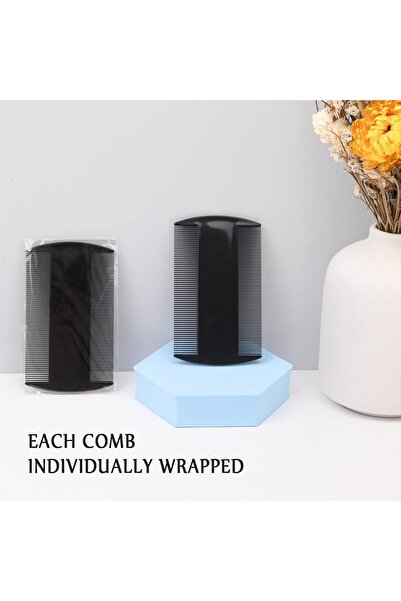 LA PERLA TECH مشطان لقمل الرأس، مشط شعر بلاستيكي مزدوج الجوانب، أسنان معدنية،...