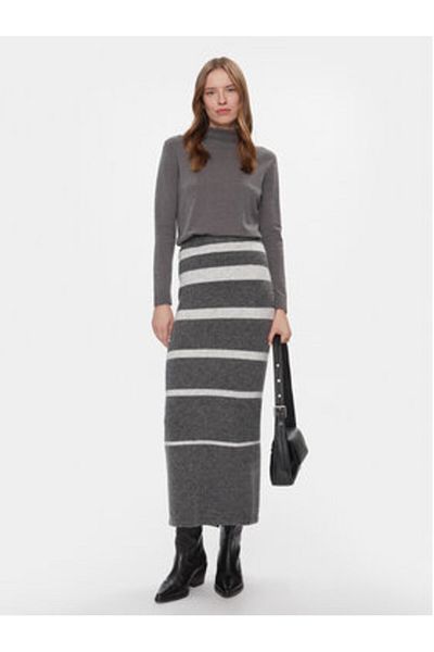 PIECES Women's Pencil Skirt 17143482 Gray