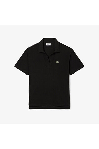 Lacoste Kadın Relaxed Fit Siyah Polo