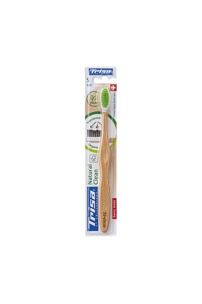 Trisa Natural Clean Soft Ecological Manual Toothbrush 679062 Wood / Nude