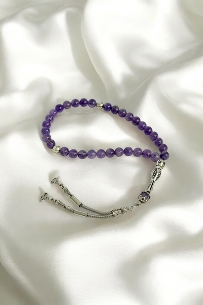 Elifsu Jewelry Ametist Taşı Tesbih Doğal Taş