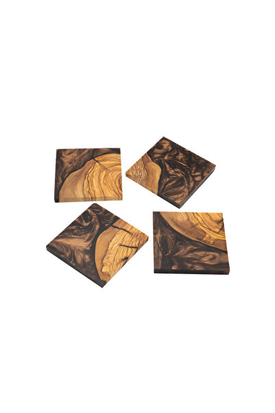 KAYNOCK Brown Epoxy Coaster Set