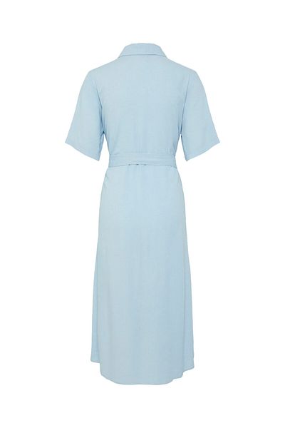 PIECES Rochie tip cămașă pentru femei 17152063 albastră