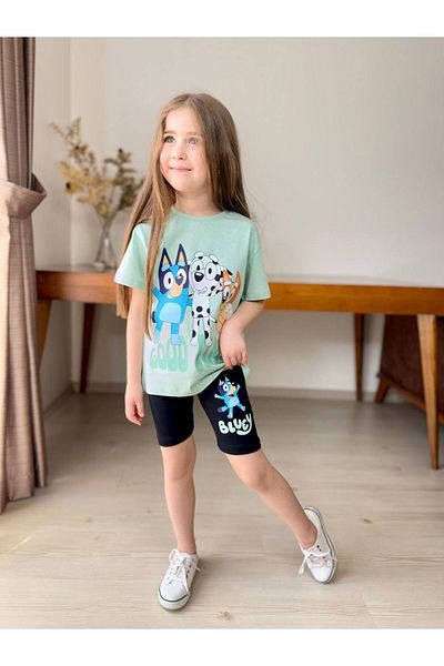 Elidabutik Bluey Slim Legging Green Suit