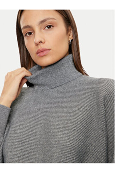 PIECES Women's Turtleneck 17153430 Gray